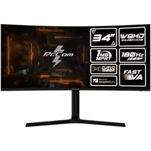 Monitor Gaming 34" PcCom Elysium Pro – WQHD 180 Hz Curvo Adaptive Sync